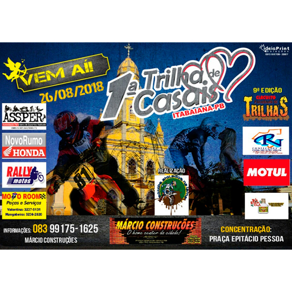 1° TRILHA DE CASAIS DE ITABAIANA PB